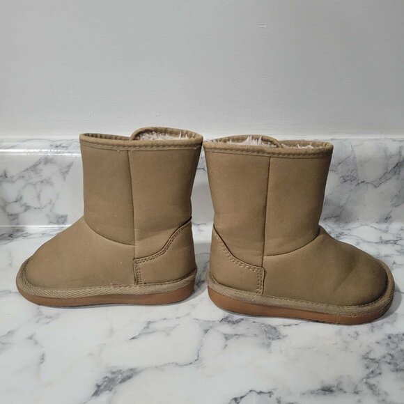 Simple Joys by Carter's Kids Toddler Baby Winter Boot Size 5 Faux Fur Khaki - Picture 4 of 6